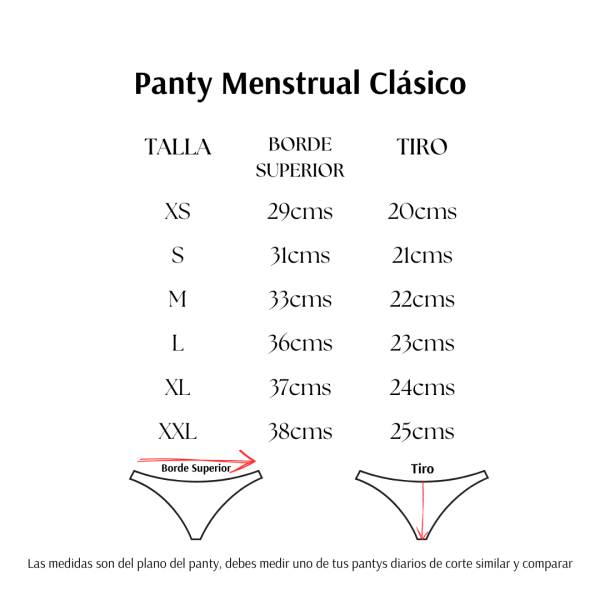 Talla de pantys clasico